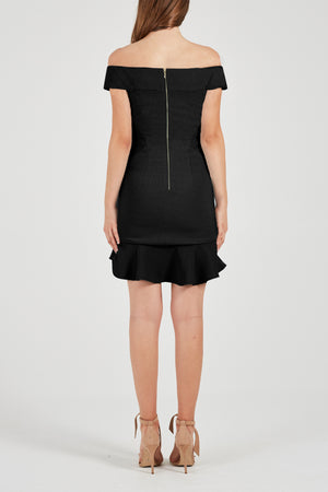 Rebecca Vallance Anise Mini Dress in Black
