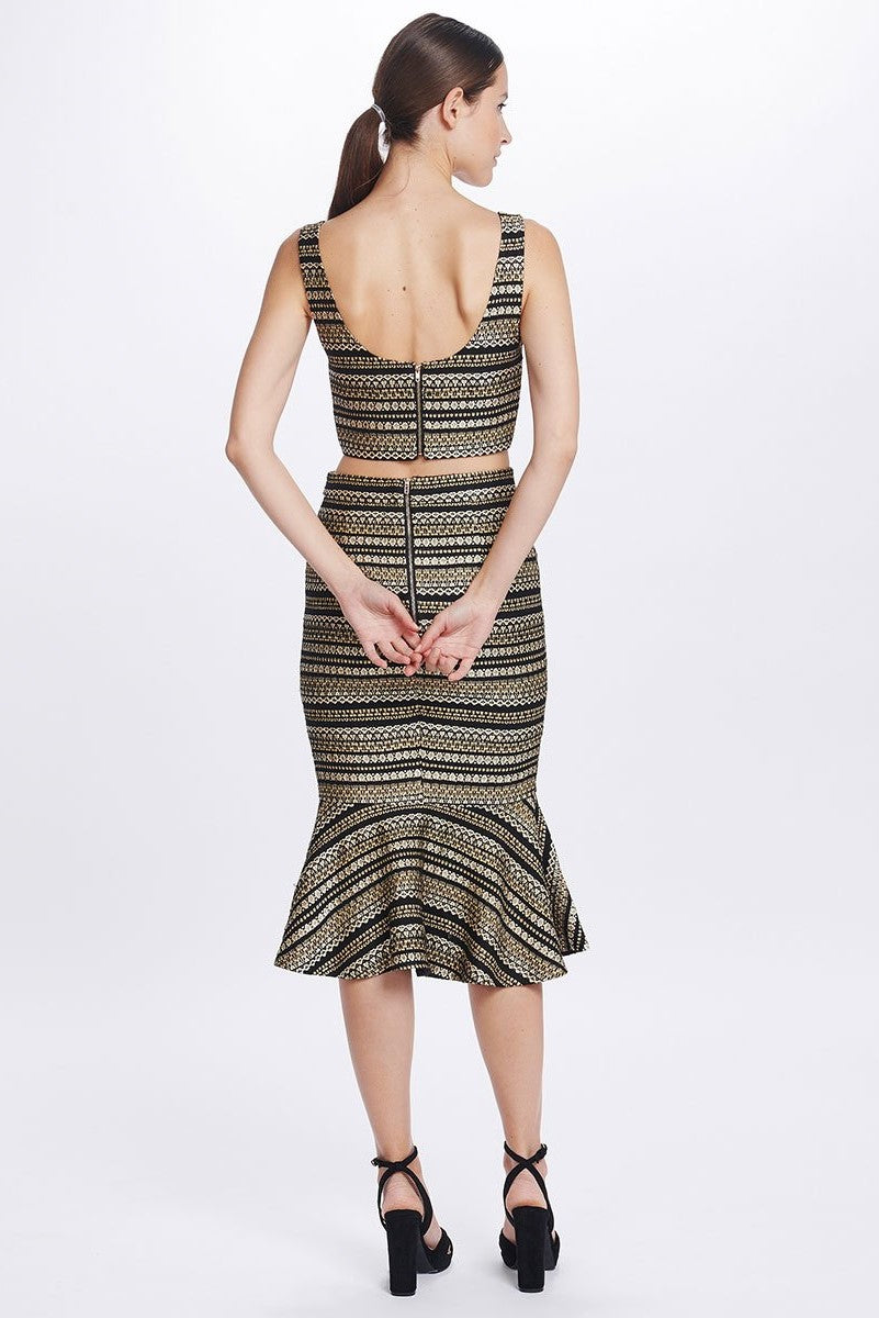 We Are Kindred Isolde Kick Flare Skirt in Jacquard Stripe My Trend Melbourne We Are Kindred Isolde Kick Flare Skirt in Jacquard Stripe My Trend Melbourne